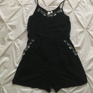 Nordstrom Black Sleeve-less Summer Romper